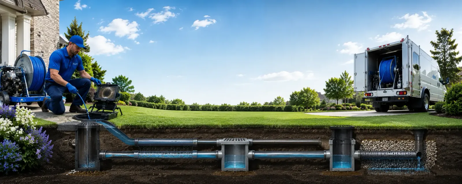 Outdoor drain cleaning information for Kincaid, KS